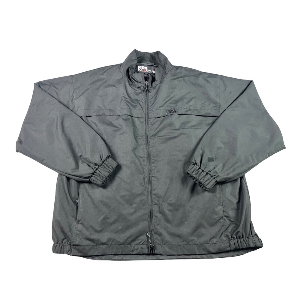 NRA Tactical Quick Access‎ Mens XL Full Zip Windbreaker Jacket Lightweight Black